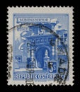 Stamp printed in Austria shows Vienna Hofburg: Schweizertor Royalty Free Stock Photo
