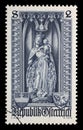 Stamp printed in the Austrian, is dedicated to 500th anniversary of Diocese of Vienna, shows Protective mantle Madonna