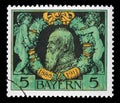 Stamp printed in Bavaria shows Prince Regent Luitpold of Bavaria