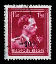 Stamp printed in Belgium shows portrait King Leopold III