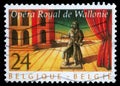 Stamp printed by Belgium shows Royal Opera of Wallonie Royalty Free Stock Photo