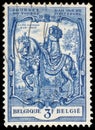 Stamp printed  in the Belgium shows Rye ca de Tassis Royalty Free Stock Photo