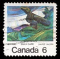 Stamp printed by Canada, shows Big Raven, by Emily Carr