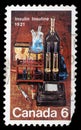 Stamp printed by Canada, shows Laboratory Equipment Used for Insulin Discovery