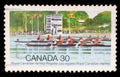 Stamp printed by Canada, shows Royal Canadian Henley Regatta Royalty Free Stock Photo