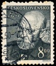 Stamp printed in Ceskoslovensko shows Alois Jirasek