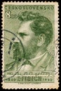 Stamp printed in Ceskoslovensko shows portrait of Zdenek Fibich