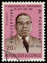 Stamp printed in Congo shows President Joseph Kasa-Vubu