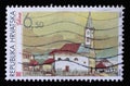 A stamp printed in Croatia shows Glina, Series Croatian Towns