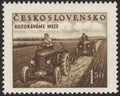 Stamp printed in the Czechoslovakia. Stamp printed by Czechoslovakia. Royalty Free Stock Photo