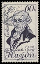 Stamp printed in Czechoslovakia shows Joseph Haydn