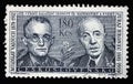 Stamp printed in Czechoslovakia shows Miloslav Valouch (1878-1952) and Juraj Hronec