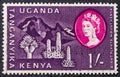 CIRCA 1960: A stamp printed in East Africa from a first day cover of an animal and plant series showing an image of a