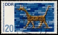 Stamp printed in East Germany shows Art of Babylon