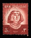 Stamp printed in Egypt shows Princess Nofret Royalty Free Stock Photo