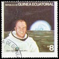 Stamp printed by Equatorial Guinea shows John Glenn astronaut