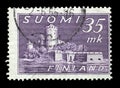 Stamp printed by Finland, shows Olavinlinna Castle in Savonlinna