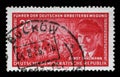 Stamp printed in GDR shows Ernst Telman