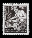 Stamp printed in GDR shows a Hauer