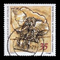 Stamp printed in GDR shows Archaeopteryx lithographica, Natural History Museum Pieces