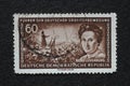 Stamp printed in GDR shows Rosa Luxemburg