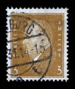 Stamp printed in the German Reich shows Friedrich Ebert