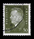 Stamp printed in the German Reich shows Friedrich Ebert