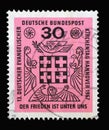 Stamp printed in Germany devoted to 13th German Evangelical Churches Day