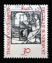 Stamp printed in Germany showing Thomas von Kempen, Mystic and Augustinian Canons, 500th Death Anniversary