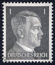 A stamp printed in Germany shows image of Adolf Hitler