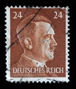 Stamp printed in Germany shows image of Adolf Hitler Royalty Free Stock Photo