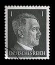 Stamp printed in Germany shows image of Adolf Hitler Royalty Free Stock Photo