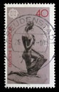 Stamp printed in the Germany shows Kneeling Woman, Sculpture by Lehmbruck