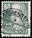 Stamp printed in Germany shows portrait of Georg Friedrich Hegel