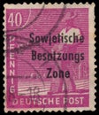 Stamp printed in Germany shows sower