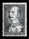 Stamp printed in Greece from the Royal Family issue shows King George I