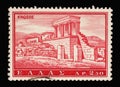 Stamp printed in Greece shows image of Knossos, the largest Bronze Age archaeological site on Crete