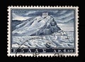 Stamp printed in Greece shows Temple of Poseidon, Cape Sounion