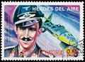 Stamp printed in Guinea shows Adolf Galland Royalty Free Stock Photo
