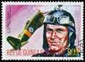 Stamp printed in Guinea shows Oiva Tuominen