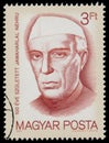 Stamp printed in Hungary, shows Jawaharlal Nehru