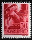 Stamp printed in Hungary shows Saint Margaret of Hungary