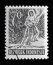 Stamp printed in Indonesia shows Spirit of Indonesia, Views series