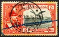 IRAN - CIRCA 1929: Stamp printed in Iran showing the portrait of the Iranian Shah, Reza Shah Pahlavi, circa 1929.