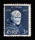 A stamp printed in Ireland shows Father Luke Wadding (1588-1657), 300th Death Anniversary