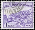 Stamp printed in the Pakistan shows Khyber Pass