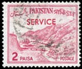 Stamp printed in the Pakistan shows Khyber Pass