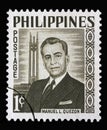 Stamp printed in Philippines shows portrait of Manuel Luis Quezon - served as president of the Commonwealth of the Philippines