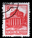 Stamp printed in Romania shows Athenaeum, Bucharest