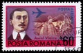 Stamp printed in Romania shows Aurel Vlaicu Royalty Free Stock Photo